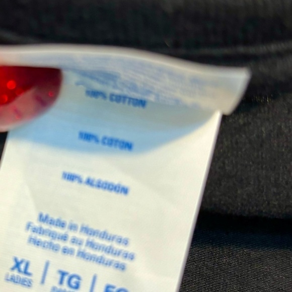 NEW Heart Tee XL Black White Heart Animal Print 100% Cotton Short Sleeves - Picture 11 of 13